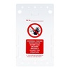 Hoarding-tag/Fencing-tag Holders, English, Black, Red on White, HOARDING / FENCING MAY BE UNSAFE. DO NOT LEAN …